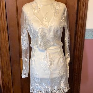 2 piece top and skirt set